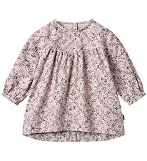 Wheat Kjole - Fenja - Lilac Checked Flowers Wheat Kjole - Fenja - Lilac Checked Flowers