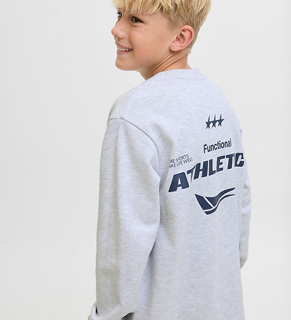 Jack & Jones Sweatshirt - JcoSignal - Hvidmeleret m. Sort