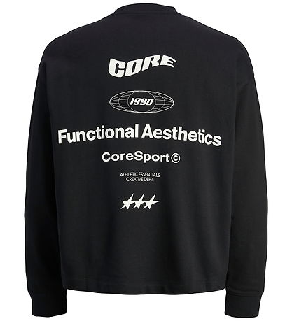 Jack & Jones Sweatshirt - JcoSignal - Sort m. Hvid