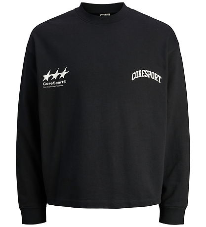 Jack & Jones Sweatshirt - JcoSignal - Sort m. Hvid