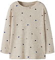 Name It Bluse - Rib - Noos - NmfNutti - Peyote Melange m. Hjerte