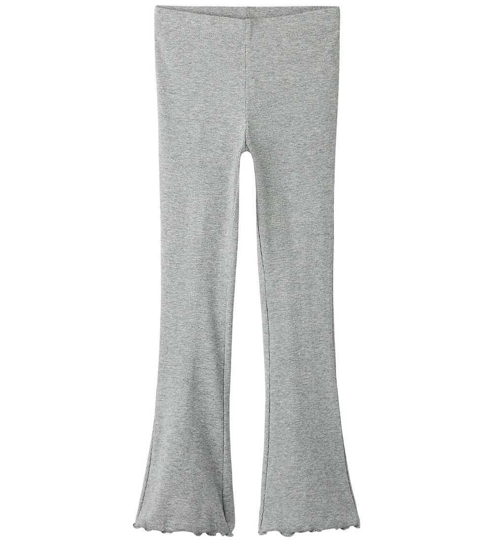 Name It Leggings - Rib - Noos - NkfNakal - Grey Melange - Name It - 8 Jahre (128) - Leggings