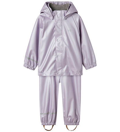 Name It Regntøj m. Seler - NmfDry10 - Metallic - Misty Lilac Name It Regntøj m. Seler - NmfDry10 - Metallic - Misty Lilac