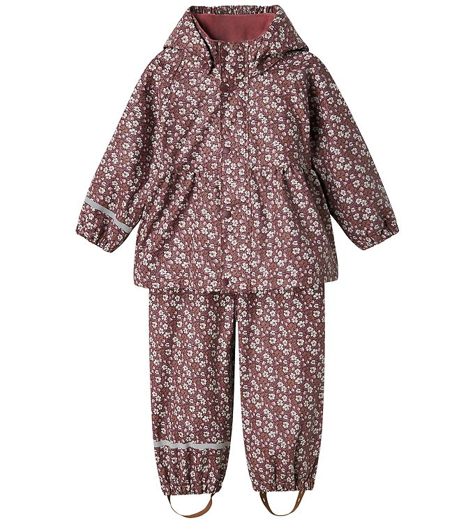 Name It Regntøj m. Seler - NmfDry10 - Fig m. Blomster