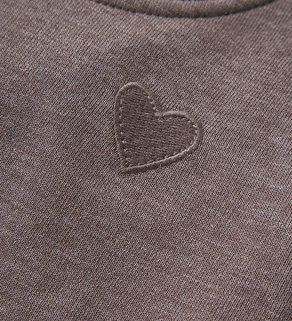 Name It Sweatkjole - NmfVima - Peppercorn/Heart Embroidery