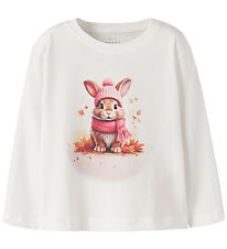 Name It Bluse - NmfVotea - Cloud Dancer/Autumn Bunny Name It Bluse - NmfVotea - Cloud Dancer/Autumn Bunny