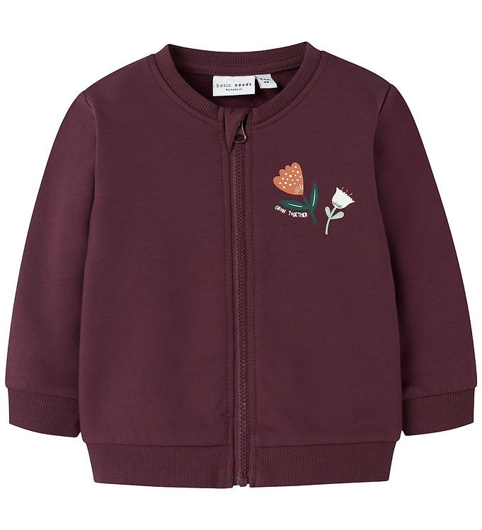 Name It Sweatcardigan - NbfVrillie - Fig/Flowers