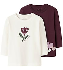 Name It Bluse - 2-pak - NbfVubie - Fig/Cloud Dancer Name It Bluse - 2-pak - NbfVubie - Fig/Cloud Dancer