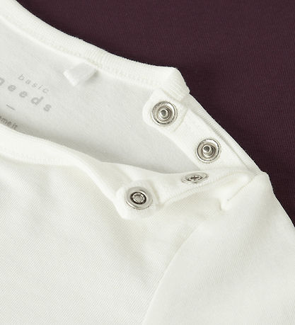 Name It Bluse - 2-pak - NbfVubie - Fig/Cloud Dancer