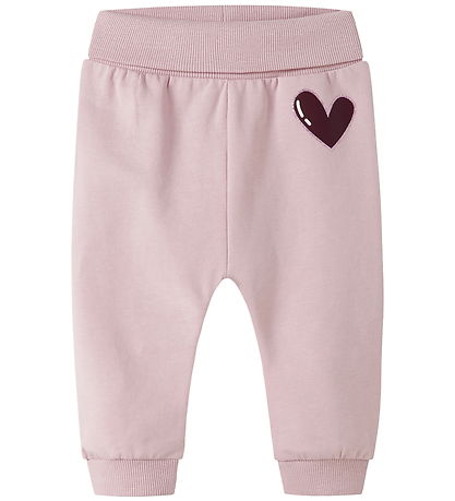 Name It Sweatsæt - NbfVrillie - Burnished Lilac/Hearts Name It Sweatsæt - NbfVrillie - Burnished Lilac/Hearts