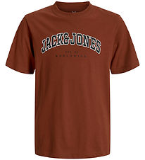 Jack & Jones T-shirt - JjeCaleb - Burnt Henna Jack & Jones T-shirt - JjeCaleb - Burnt Henna