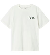 Name It T-shirt - NkmNotti - Cloud Dancer/Garden topiary Name It T-shirt - NkmNotti - Cloud Dancer/Garden topiary