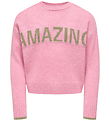 Kids Only Bluse - Strik - KogAmour - Sea Pink/Amazing/Mermaid Kids Only Bluse - Strik - KogAmour - Sea Pink/Amazing/Mermaid