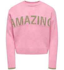 Kids Only Bluse - Strik - KogAmour - Sea Pink/Amazing/Mermaid Kids Only Bluse - Strik - KogAmour - Sea Pink/Amazing/Mermaid
