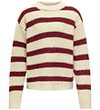 Kids Only Bluse - Strik - Noos - KogJusty - Eggnog/Cabernet Kids Only Bluse - Strik - Noos - KogJusty - Eggnog/Cabernet