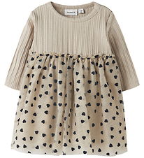 Name It Kjole - Rib - NbfNea Tulle - Island Fossil Name It Kjole - Rib - NbfNea Tulle - Island Fossil