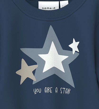 Name It Sweatshirt - NbmVonne - Insignia Blue/Stars Name It Sweatshirt - NbmVonne - Insignia Blue/Stars