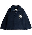 Mini Rodini Bluse - Strik - Mørkeblå m. Panda Mini Rodini Bluse - Strik - Mørkeblå m. Panda