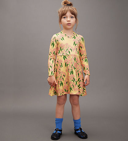 Mini Rodini Kjole - Alpine Flowers - Gul