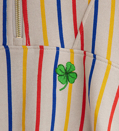 Mini Rodini Sweatshirt - Clover - Grå m. Striber