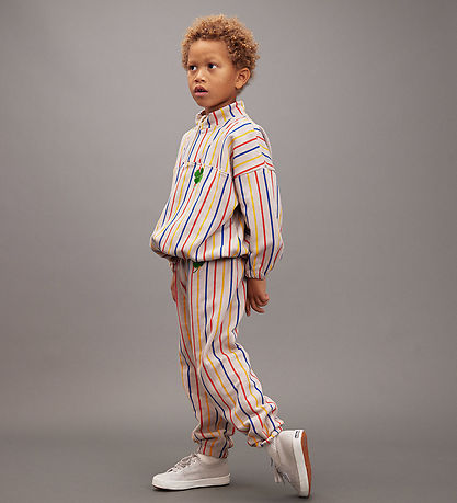 Mini Rodini Sweatshirt - Clover - Grå m. Striber