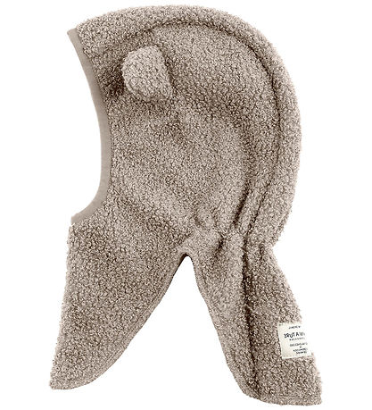 Mini A Ture Elefanthue - 1-lags - Teddyfleece - MatJeffi - Grey 