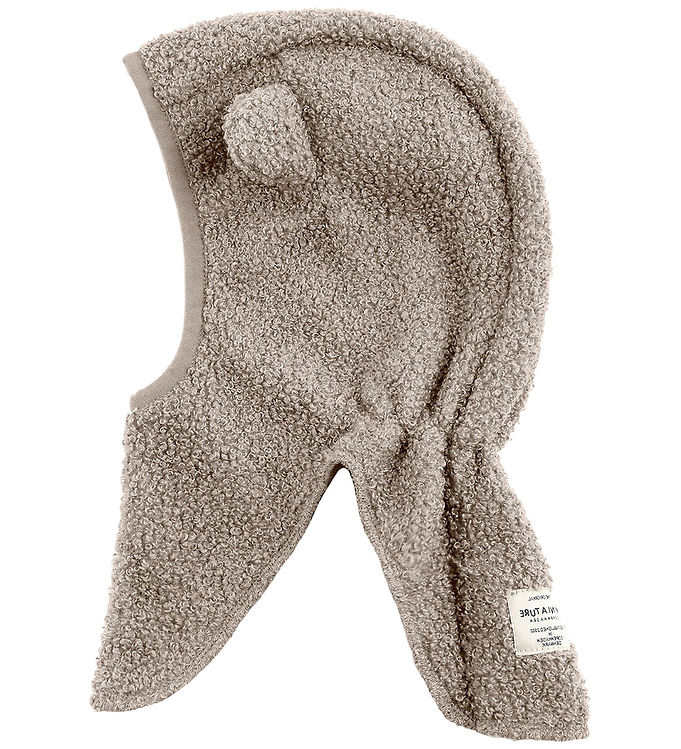 Mini A Ture Elefanthue - 1-lags - Teddyfleece - MatJeffi - Grey