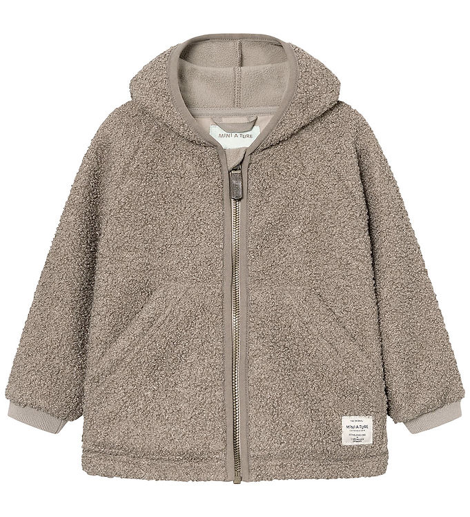 Mini A Ture Fleecejakke - MatLiff - Grey Brown