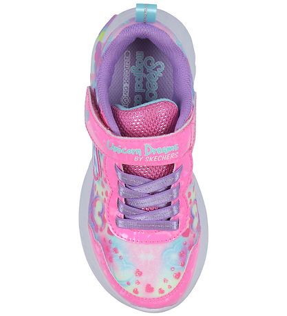 Skechers Sko m. Lys - Unicorn Dreams - Pink/Multi Skechers Sko m. Lys - Unicorn Dreams - Pink/Multi