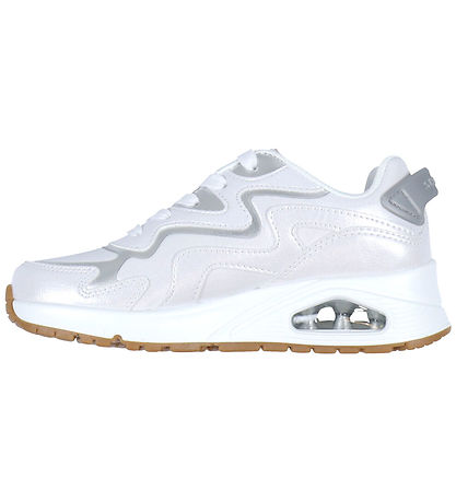 Skechers Sko - Wavy Shimmer - Hvid/Sølv Skechers Sko - Wavy Shimmer - Hvid/Sølv