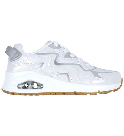 Skechers Sko - Wavy Shimmer - Hvid/Sølv Skechers Sko - Wavy Shimmer - Hvid/Sølv