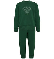 Hummel Sweatsæt - HmlMini - Mørkegrøn Hummel Sweatsæt - HmlMini - Mørkegrøn