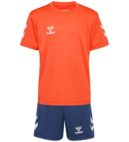 Hummel Træningssæt - HmlLogo - Nasturtium/Dark Denim