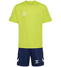 Hummel Tracksuit - HmlLogo - Lime Punch/Marine