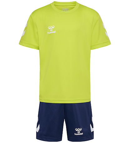Hummel Træningssæt - HmlLogo - Lime Punch/Marine Hummel Træningssæt - HmlLogo - Lime Punch/Marine
