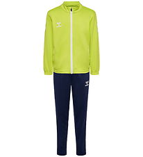 Hummel Træningssæt - HmlLogo - Lime Punch/Marine Hummel Træningssæt - HmlLogo - Lime Punch/Marine