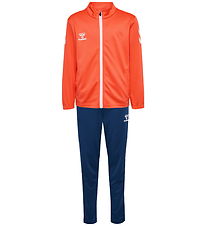 Hummel Træningssæt - HmlLogo - Nasturtium/Dark Denim Hummel Træningssæt - HmlLogo - Nasturtium/Dark Denim