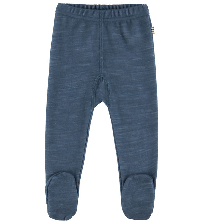 Joha Leggings m. Fødder - Uld/Bambus - Dark Denim
