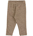 Joha Leggings - Uld/Silke - Beige Melange Joha Leggings - Uld/Silke - Beige Melange
