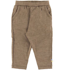 Joha Bukser - Uld/Silke - Beige Melange Joha Bukser - Uld/Silke - Beige Melange