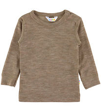 Joha Bluse - Uld/Silke - Beige Melange Joha Bluse - Uld/Silke - Beige Melange