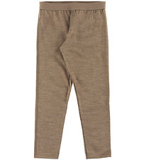 Joha Leggings - Uld/Silke - Beige Melange Joha Leggings - Uld/Silke - Beige Melange