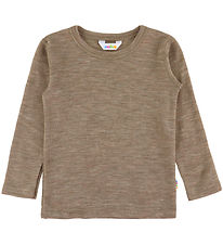 Joha Bluse - Uld/Silke - Beige Melange Joha Bluse - Uld/Silke - Beige Melange