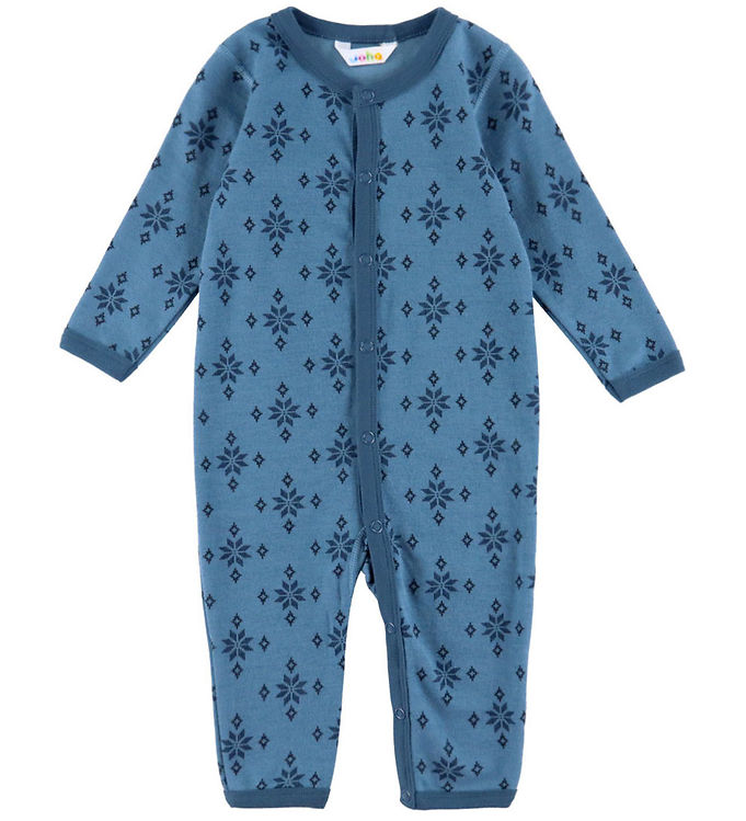 Joha Heldragt - Uld - Blå m. Snefnug