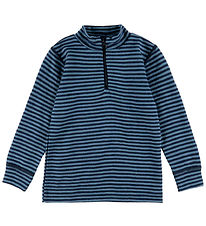 Joha Bluse - Uld - Blå m. Striber Joha Bluse - Uld - Blå m. Striber