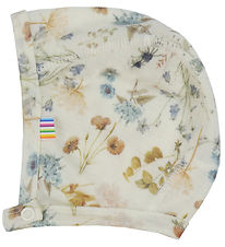 Joha Babyhjelm - Uld - Off White m. Blomster Joha Babyhjelm - Uld - Off White m. Blomster