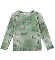 Joha Bluse - Uld - Grøn m. Skov Joha Bluse - Uld - Grøn m. Skov