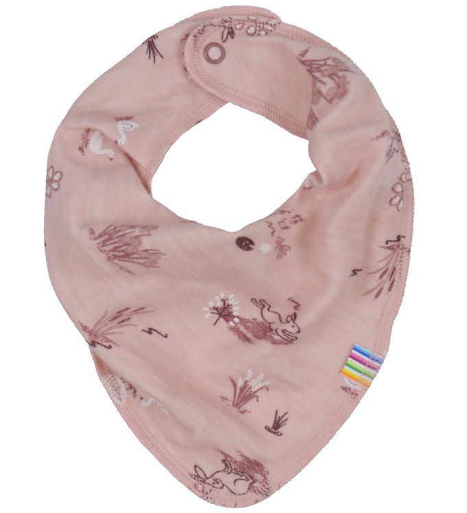 Joha Savlesmæk - Uld/Bambus - Lyserød m. Print