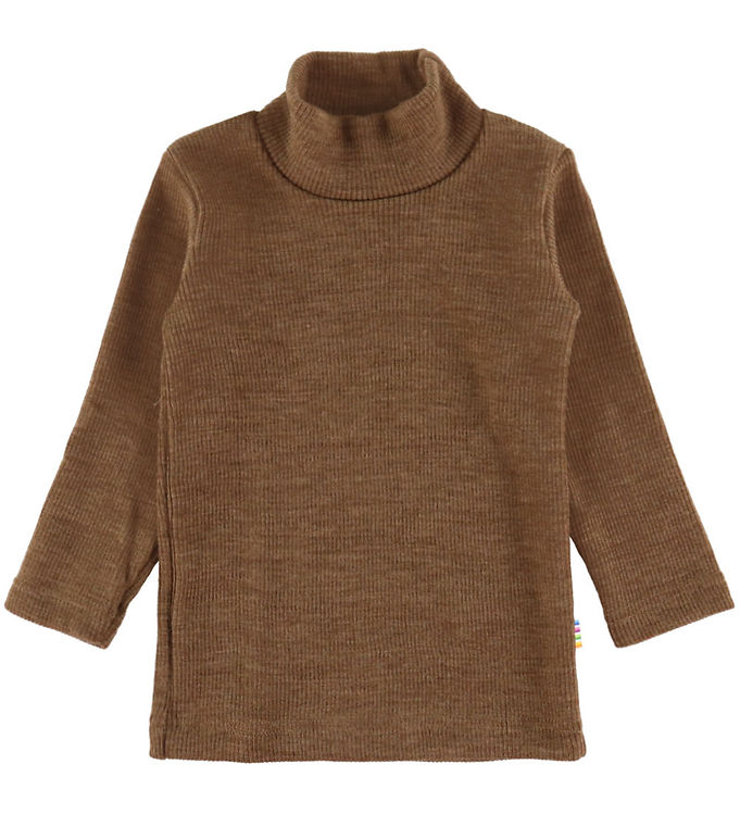 Joha Bluse - Rib - Uld - Varm Brun