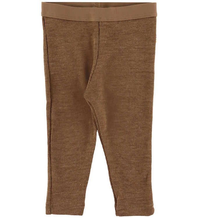 Joha Leggings - Rib - Uld - Varm Brun